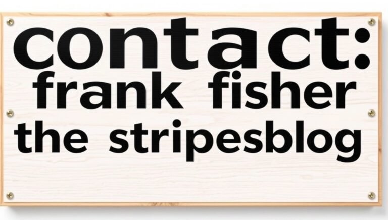 contact frank fisher thestripesblog